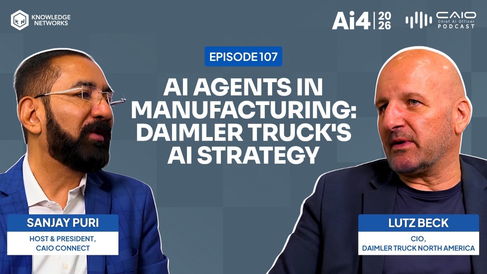 AI Agents in Manufacturing: Daimler Truck’s AI Strategy | Lutz Beck | Live at AI4 2026